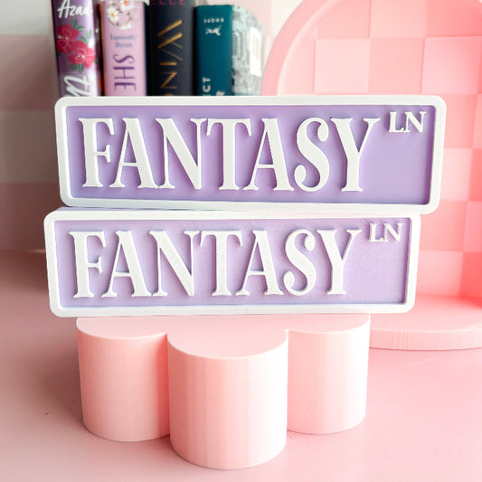 FANTASY LN | BOOKSHELF SIGN