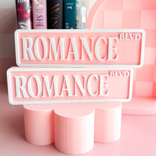 ROMANCE BLVD | BOOKSHELF SIGN