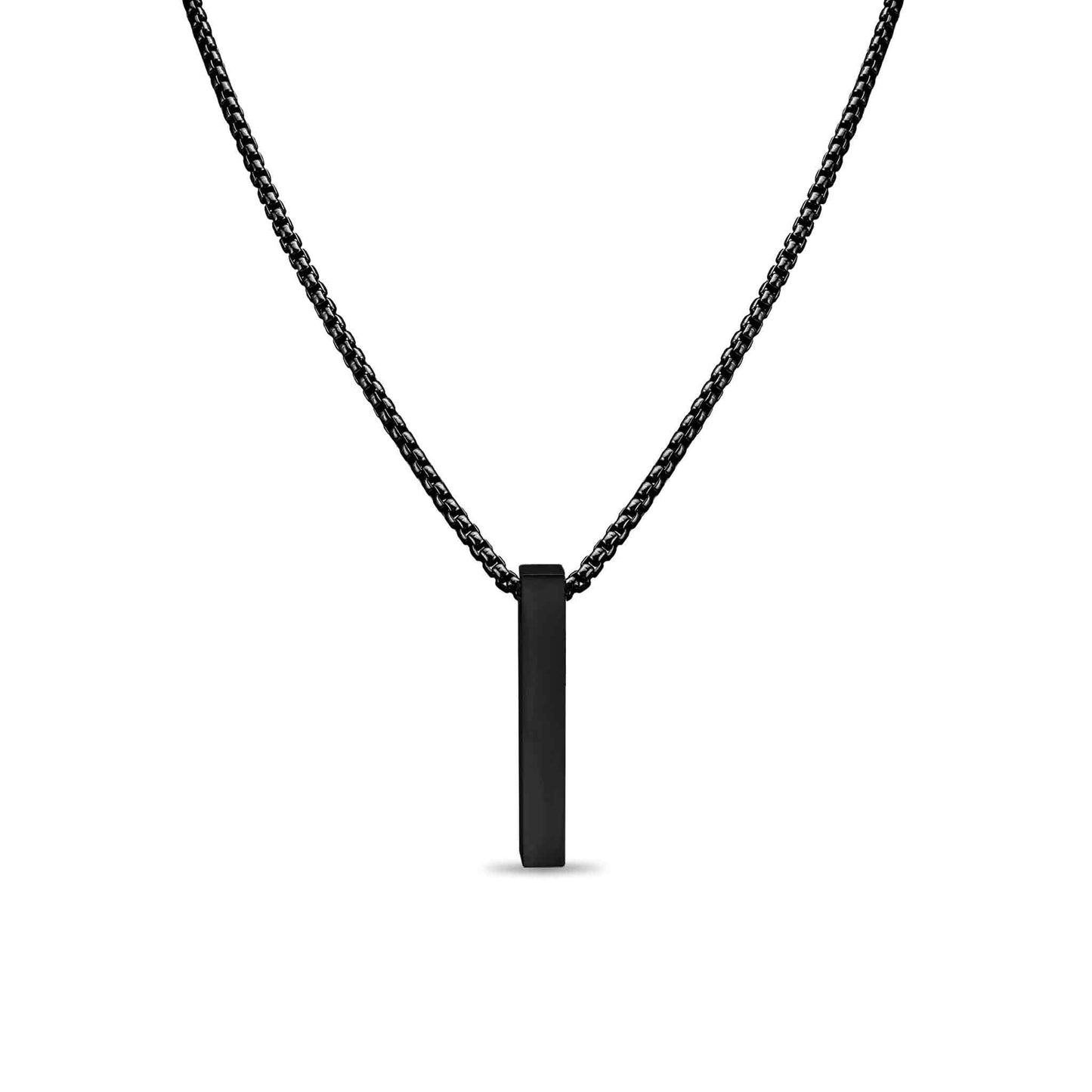 4-SIDED VERTICAL BAR NECKLACE | STAINLESS