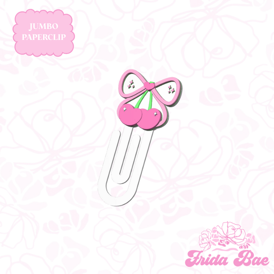 CHERRY BOW HEART | JUMBO PAPERCLIP