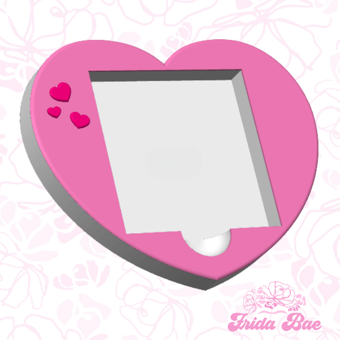 Heart shaped sticky note holder