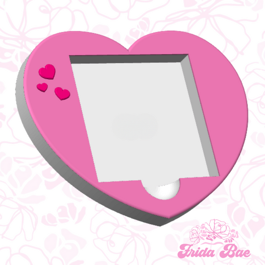 Heart shaped sticky note holder