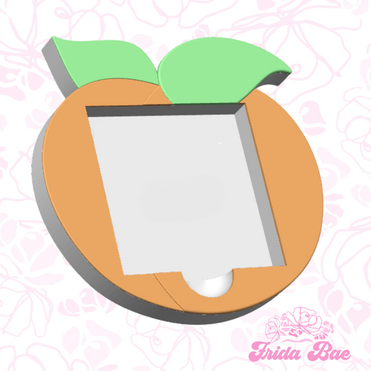 Peach shaped sticky note holder