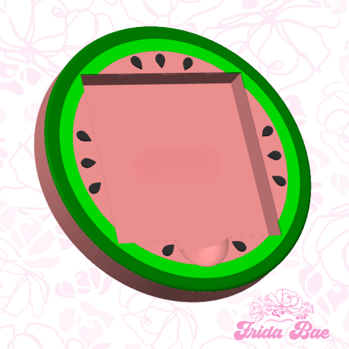 Watermelon shaped sticky note holder