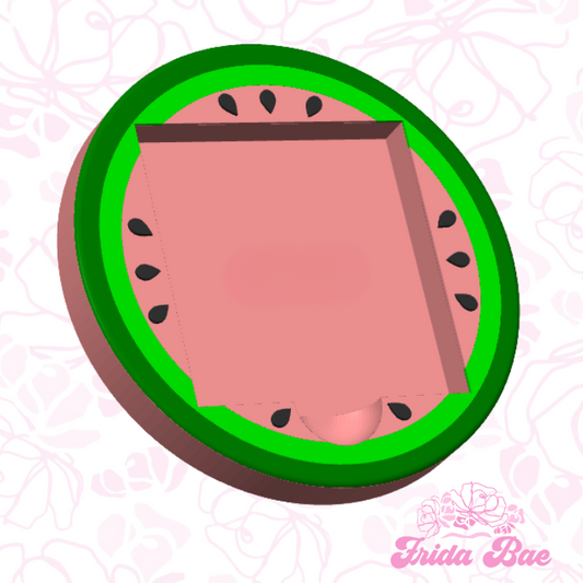 Watermelon shaped sticky note holder