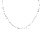 3 bar engravable paperclip chain necklace