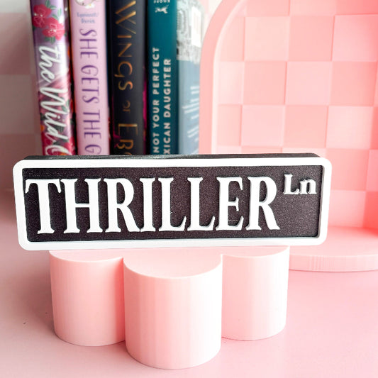 THRILLER | BOOKSHELF SIGN