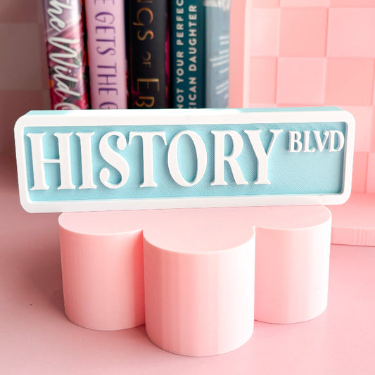 HISTORY BLVD | BOOKSHELF SIGN