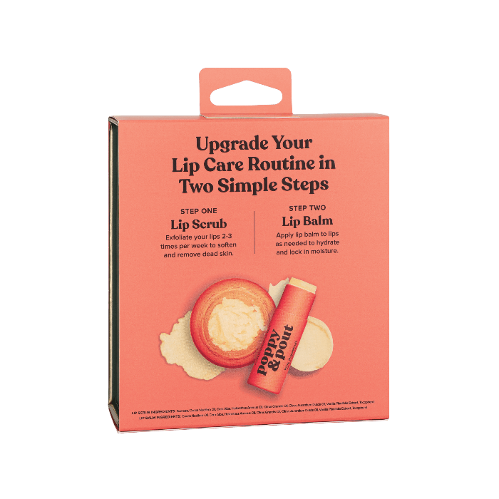 Step up your lip care routine with our Lip Care Duo! This gift set includes one matching lip balm and lip scrub in our signature green and gold, recyclable gift box.