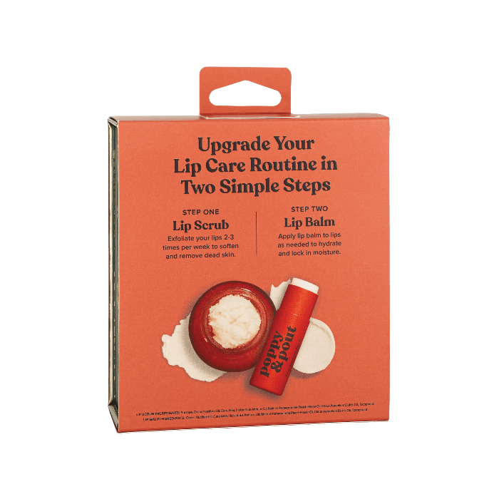 Step up your lip care routine with our Lip Care Duo! This gift set includes one matching lip balm and lip scrub<span>&nbsp;</span>in our signature green and gold, recyclable gift box.&nbsp;