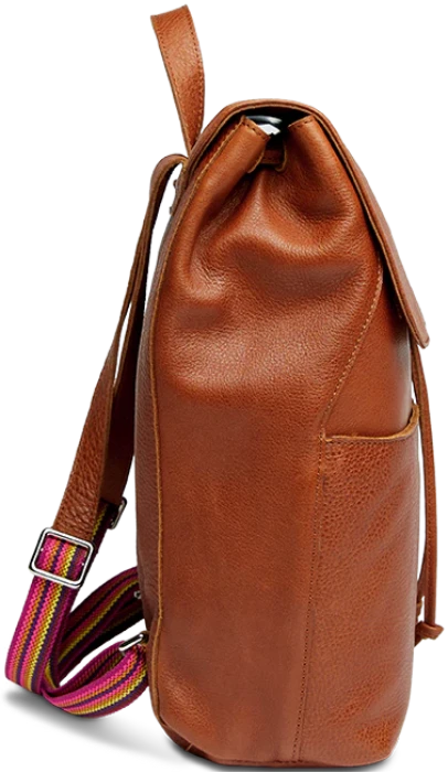 Brandy cognac leather&nbsp;exterior consuela backpack