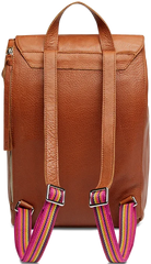 Brandy cognac leather&nbsp;exterior consuela backpack