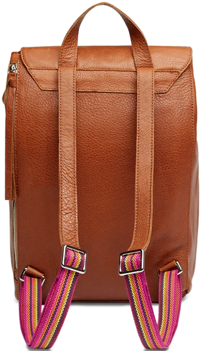 Brandy cognac leather&nbsp;exterior consuela backpack