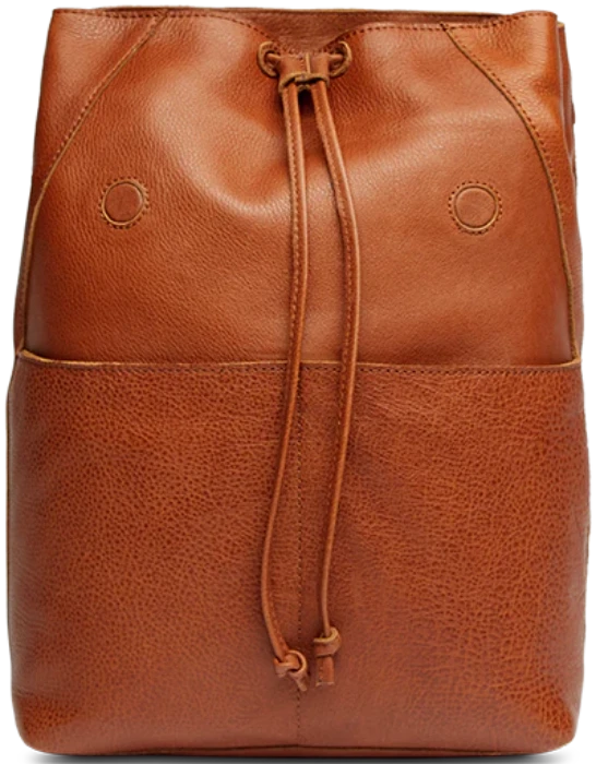 Brandy cognac leather&nbsp;exterior consuela backpack