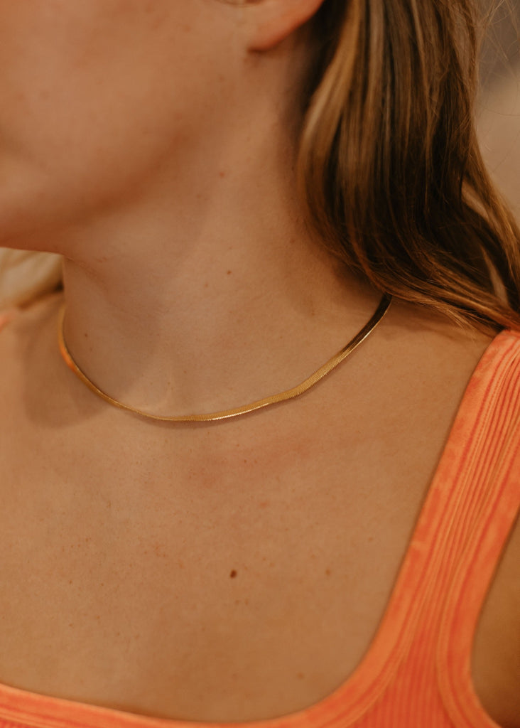Herringbone Necklace Details:  18k Gold Plated Material: Brass, Gold Plated Size: 16 inches + 1.2" extender; Thickness: 4mm Clasp: Lobster Clasp Color: Gold Lead Free, Nickel Free 