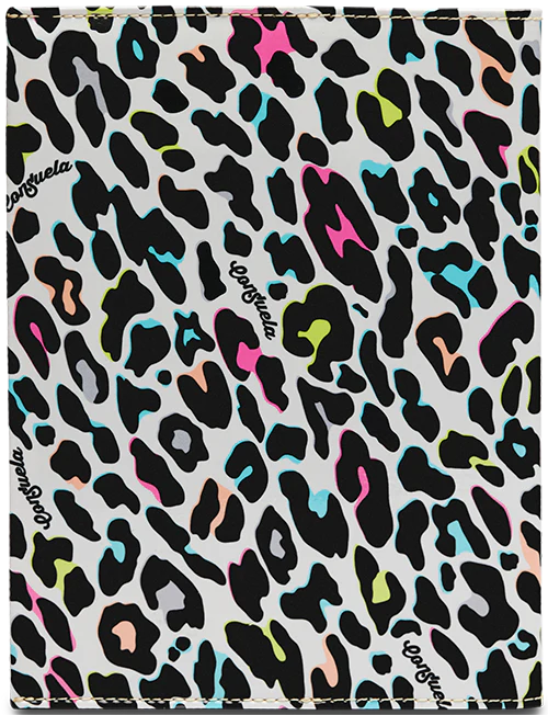 colorful cheetah print reusable notebook, comes with composition notebook. 