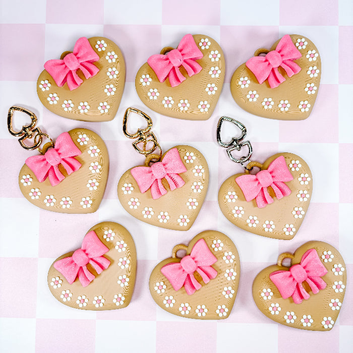 Coquette Corazon Barro Keychain
