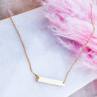 Engravable Bar Necklace in gold plate