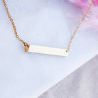 Engravable Bar Necklace in gold plate