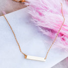 Engravable Bar Necklace in gold plated