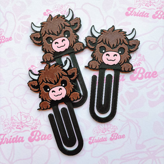 Highland Cow theme jumbo paperclip