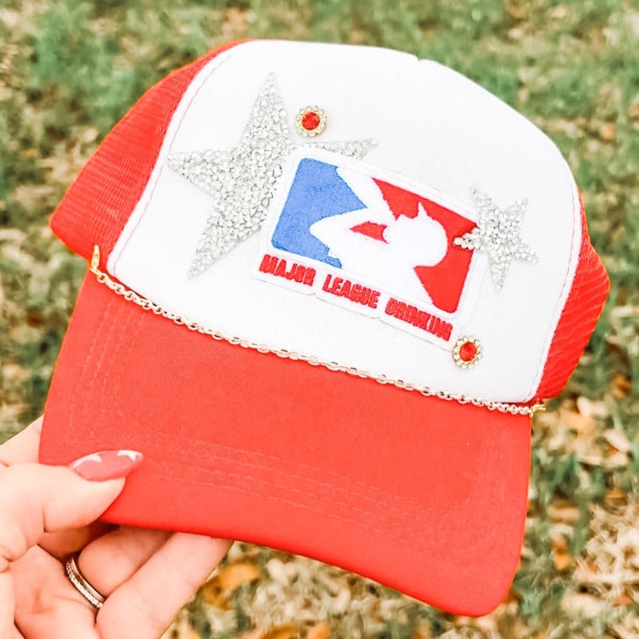 major league drinking patch trucker hat