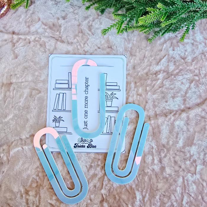 Irridescent Acrylic Jump paperclip bookmark