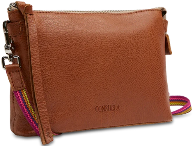 Keep your phone, keys, and wallet in this take-anywhere crossbody! An open pocket and a credit card slot pocket make this leather crossbody bag a go-to for heading out the door.