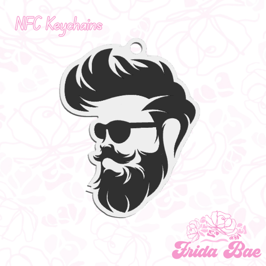 Barber Man Shaped NFC Keychain