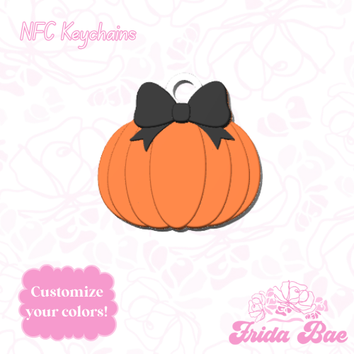 BOW PUMPKIN | NFC KEYCHAIN