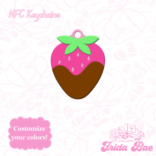 CHOCOLATE STRAWBERRY | NFC KEYCHAIN