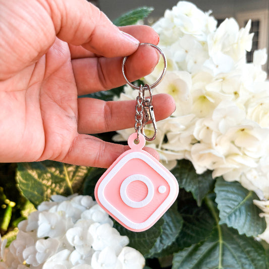 3D printed NFC keychain for Instagram
