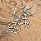 Peace Sterling Silver dangle Earrings