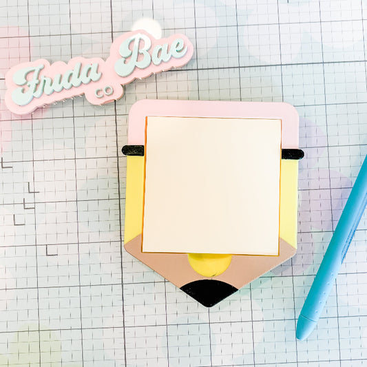 Pencil shaped sticky note holder