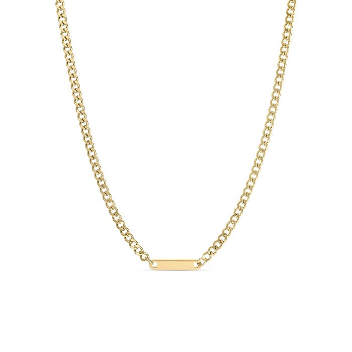 bar necklace gold engravable bar necklace