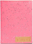 Neon pink patent star glitter exterior notebook consuela