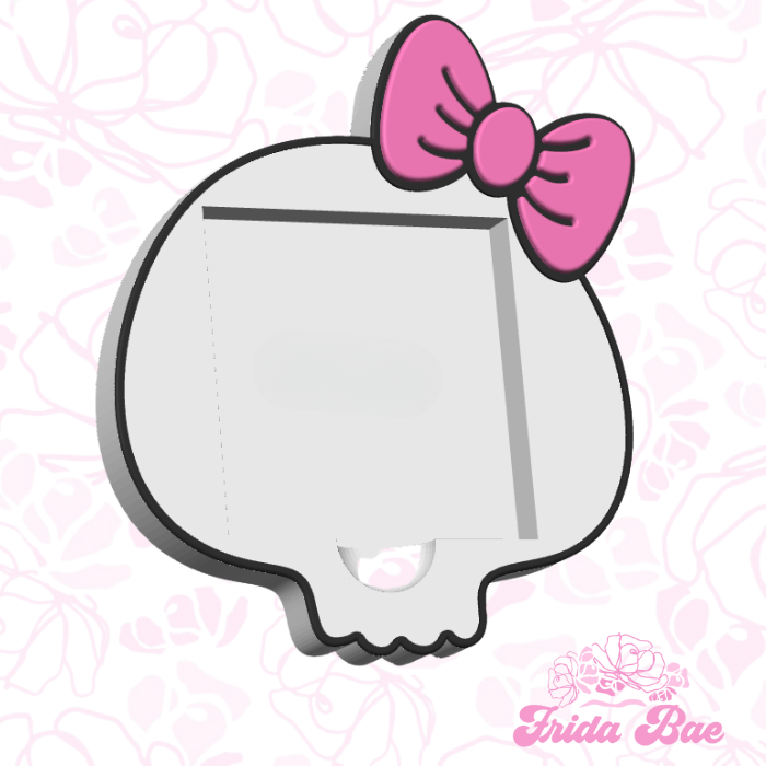 Skull Bow sticky note holder