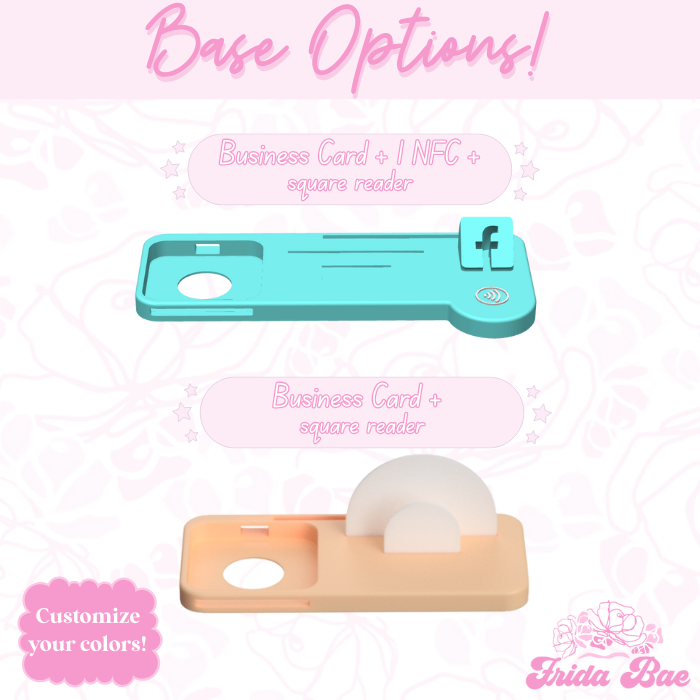 Square and Business Card Base Options