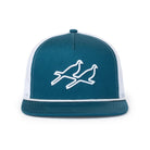 Snapck back teal puff logo hat two dove