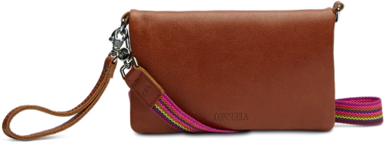 We dreamed up the best way to carry the good stuff with our new Uptown Crossbody. Here to hang in style with three zipper compartments, six card holder slots, and an included wristlet strap, this leather crossbody bag makes it easy to hold the necessities close by your&nbsp;side.