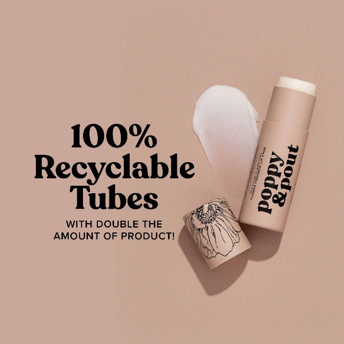 Take your lips on a tropical vacation! Our Island Coconut Lip Balm smells just like those summer months spent on the beach and keeps your lips hydrated for hours. Every Poppy &amp; Pout lip balm is made with 100% natural ingredients and hand-poured into eco-friendly cardboard tubes.