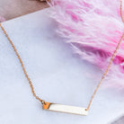 Engravable Bar Necklace in gold