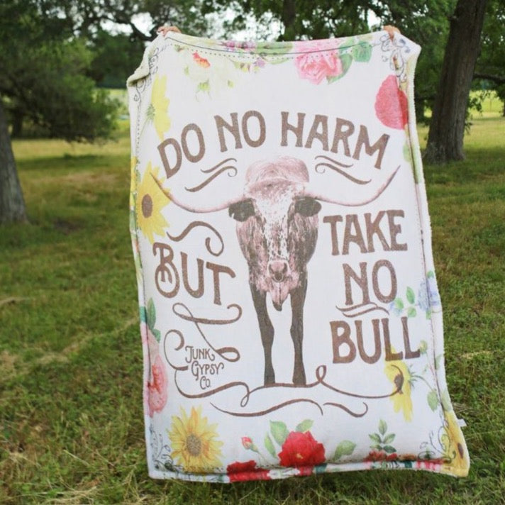 Do No Harm Take No Bull Throw Blanket Junk Gypsy