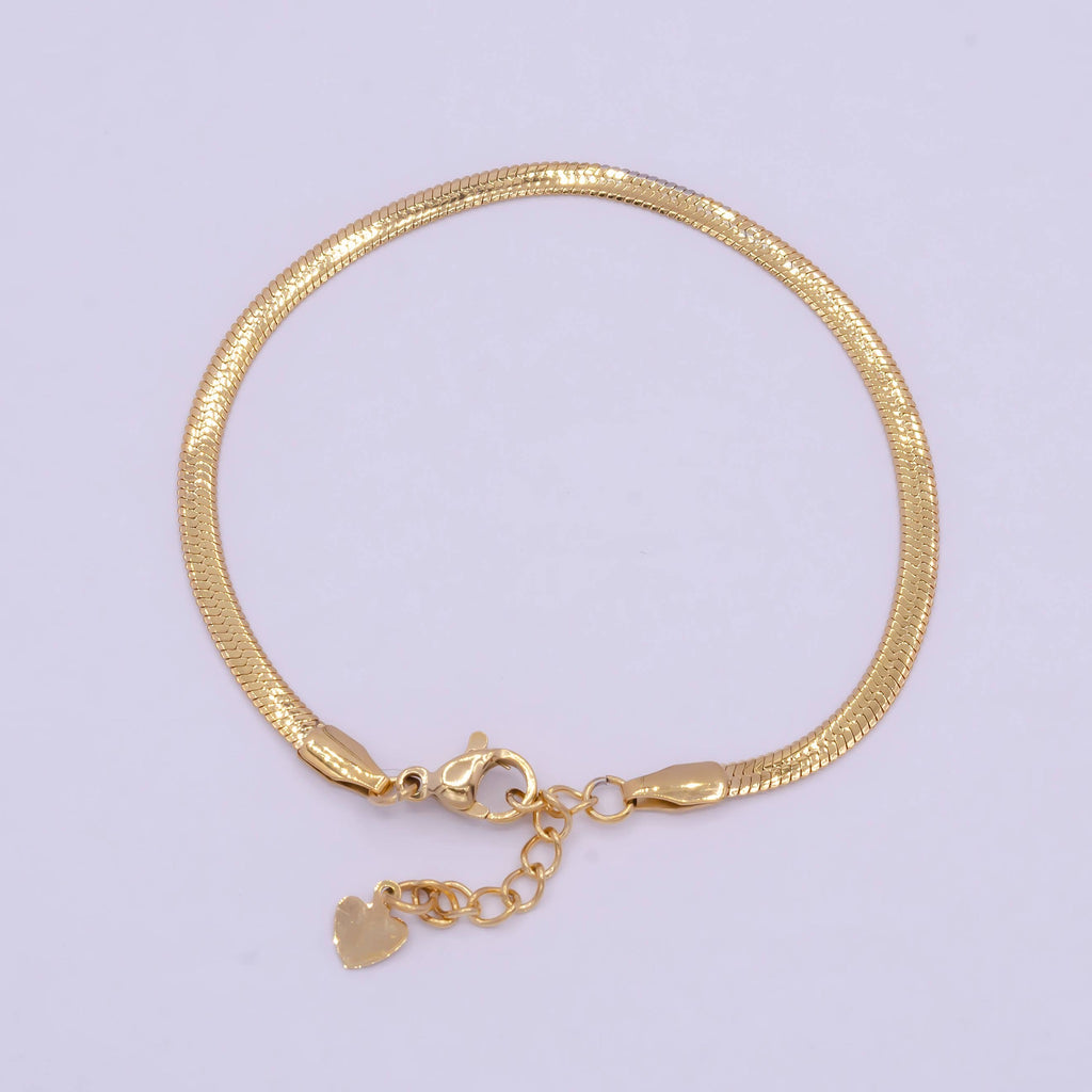 Herringbone Bracelet Details:  18k Gold Plated Material: Brass, Gold Plated Size: 16 inches + 1.2" extender; Thickness: 4mm Clasp: Lobster Clasp Color: Gold Lead Free, Nickel Free 