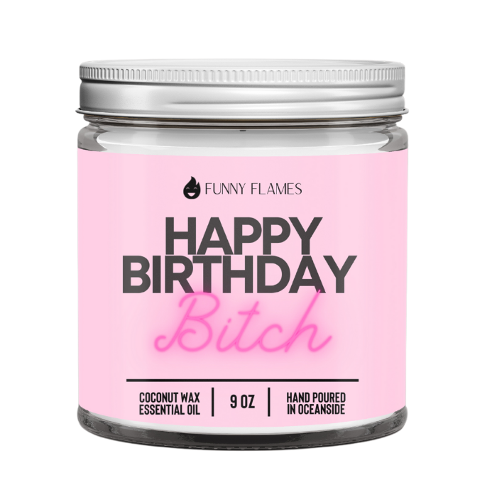 The Happy Birthday B*tch candle is the perfect way to celebrate the special day of a feisty and fabulous friend. With its yummy birthday cake scent, this candle is sure to add some fun to any birthday celebration. Whether you're treating yourself or gifting it to a friend, the Happy Birthday B*tch candle is sure to be a hit. So go ahead and light it up, and let the birthday fun begin!